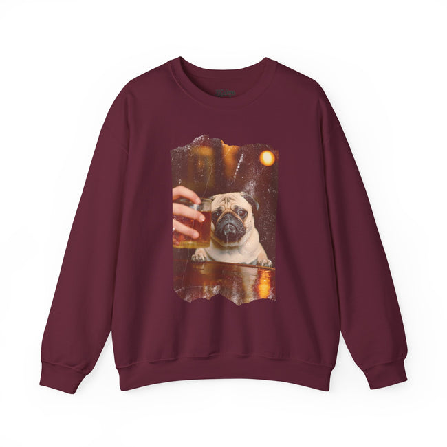 Drunk Pug Crewneck Sweatshirt