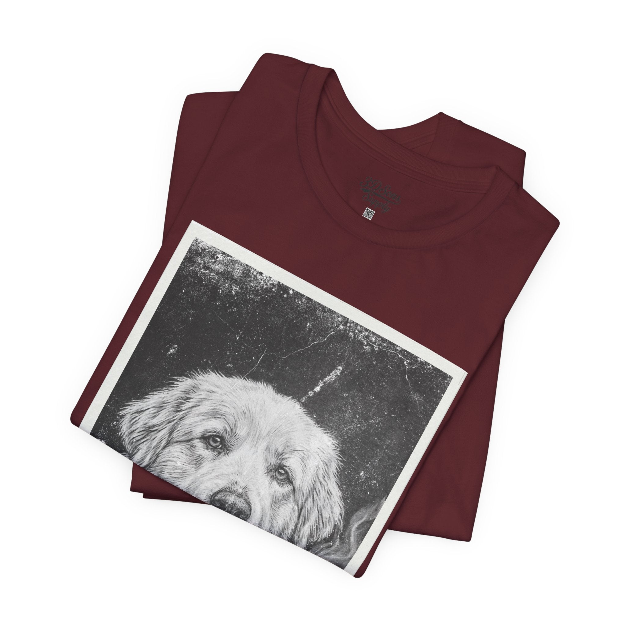 Great Pyrenees Smoke Photo Tee — Vintage Pup Graphic T-Shirt