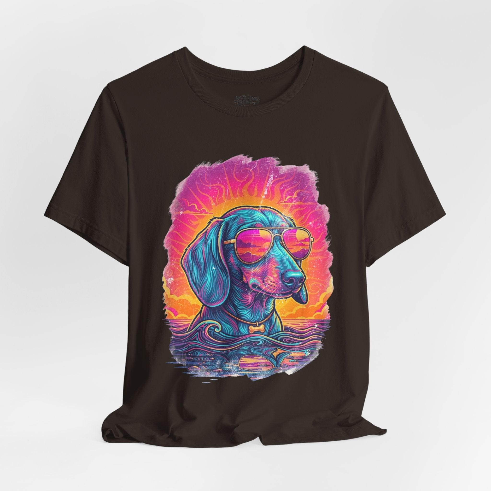 Dachshund Vice City Retro Tee 90's style