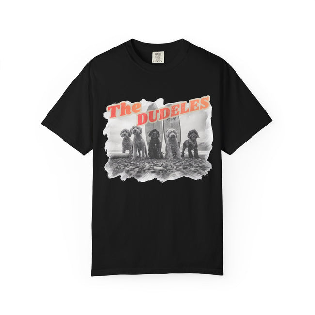 The Dudeles Dog Surfer T-Shirt | Doodle Breed Surfing Design