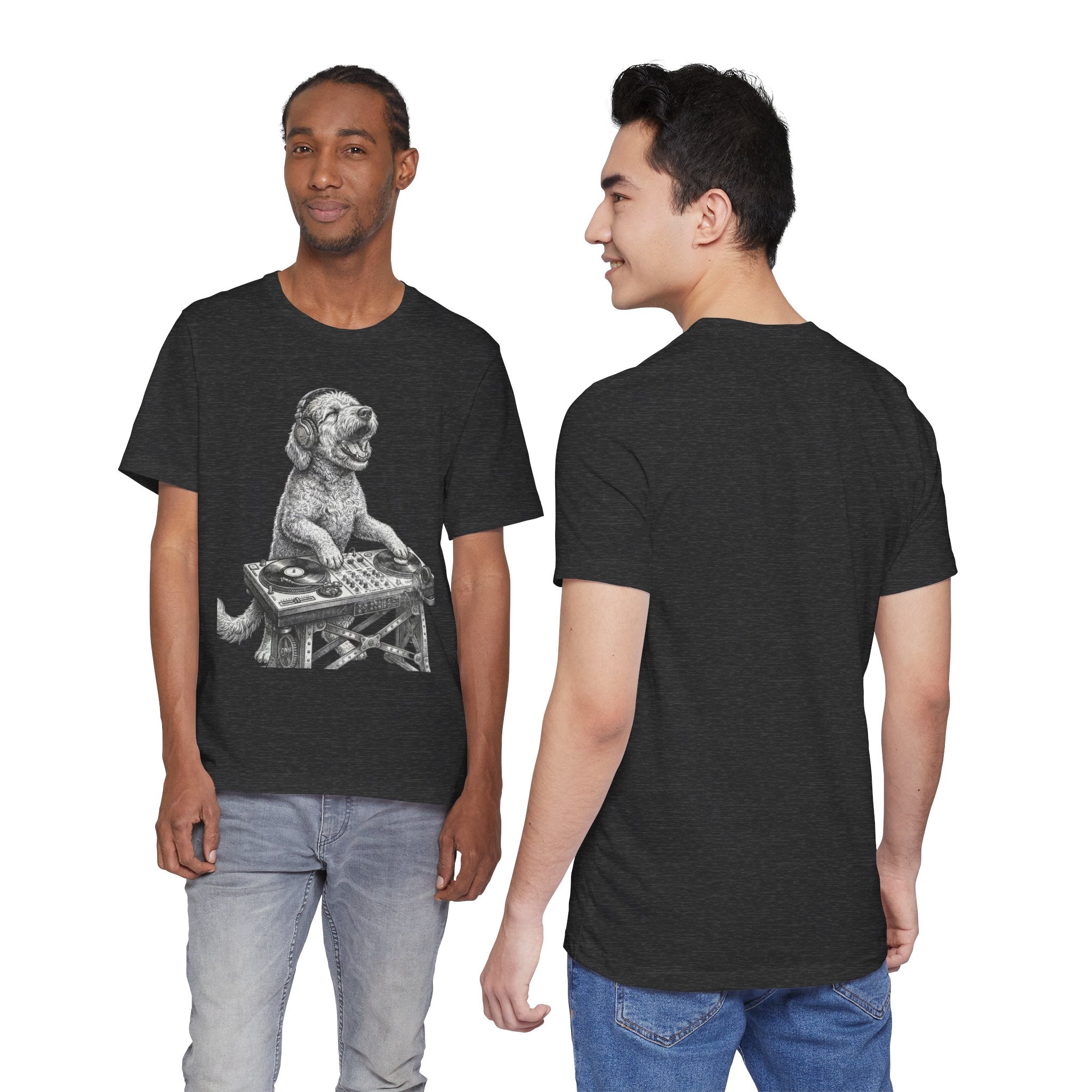 DJ Doodle T‑Shirt — Vintage Turntable Puppy Graphic Tee