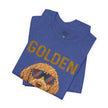 Golden Era Dog T-Shirt – American Flag Doodle with Sunglasses