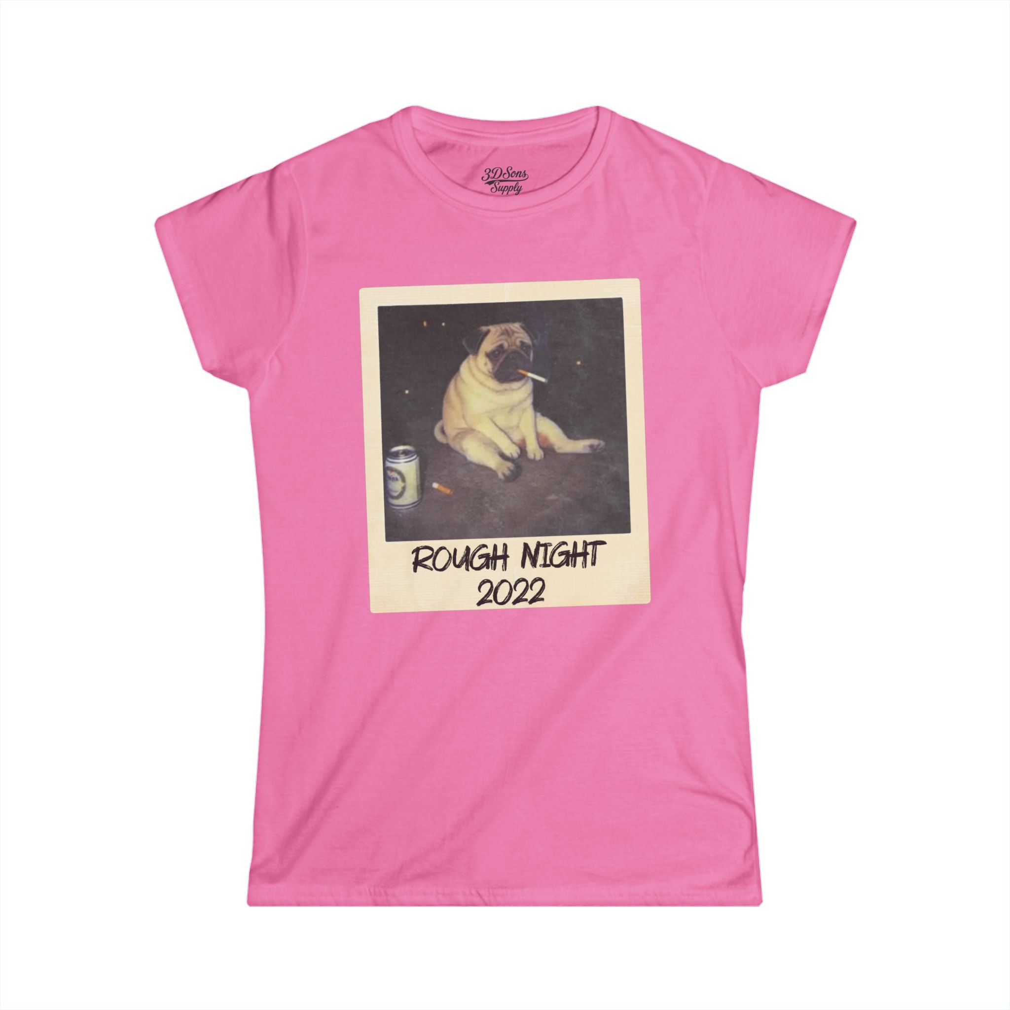 Personalized Polaroid Photo Tee – Custom Women's Softstyle T-Shirt