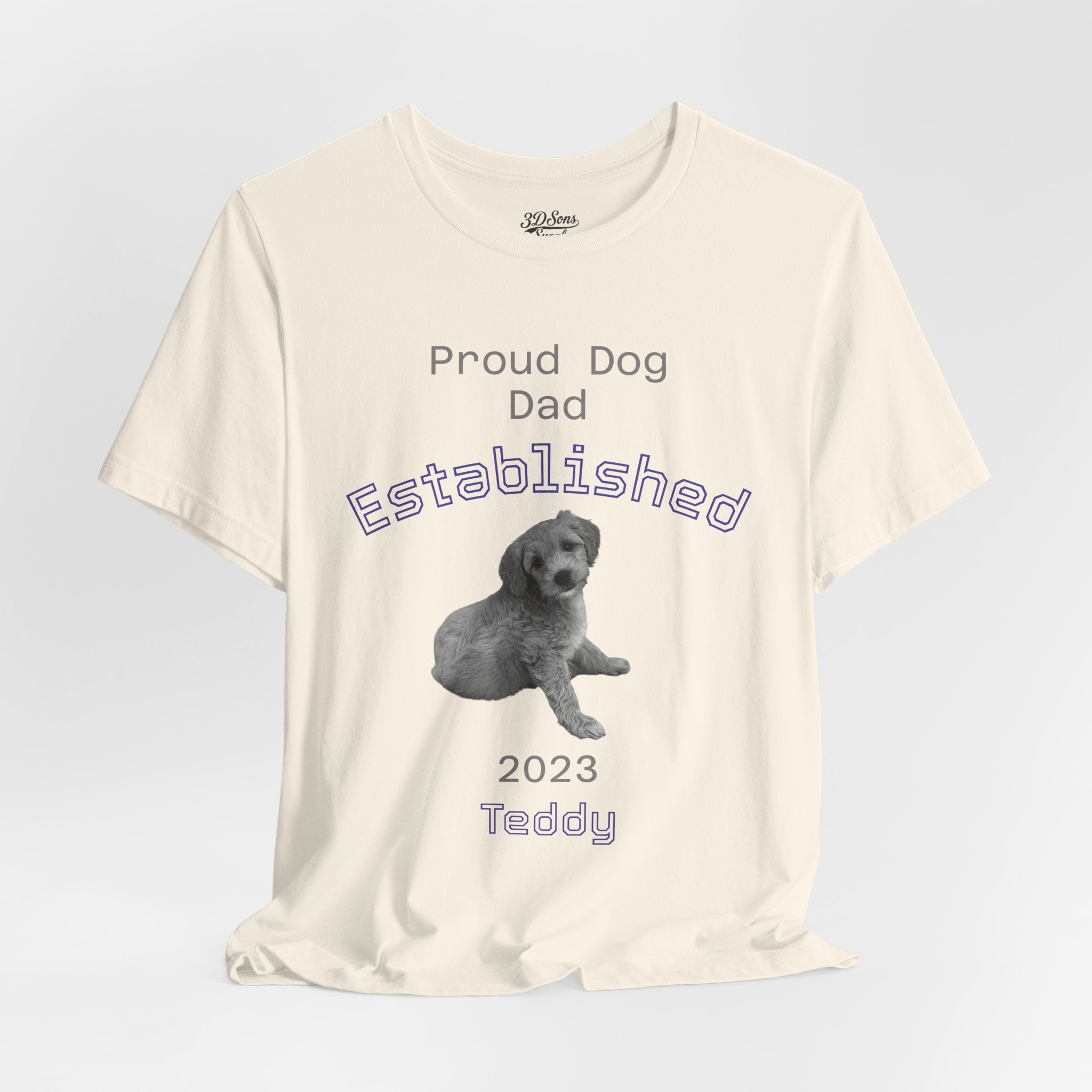 Proud Dog Dad Established Year T‑Shirt — Personalized Dog Dad Tee