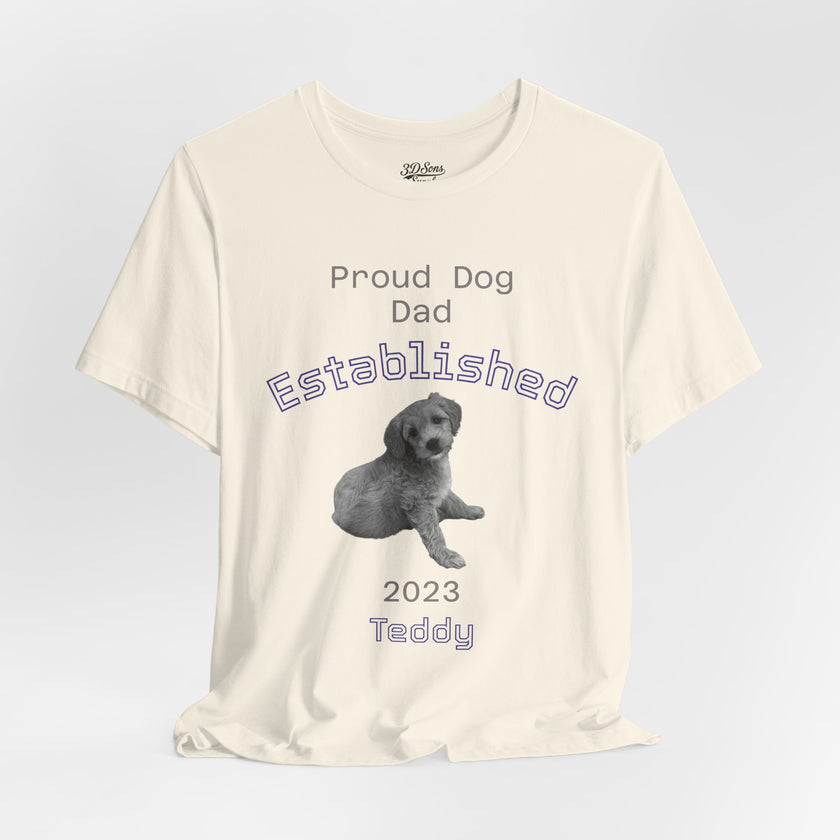 Proud Dog Dad Established Year T‑Shirt — Personalized Dog Dad Tee