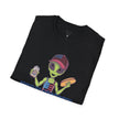 American Alien with Hot Dog and Beer T-Shirt | USA Flag Cap Fourth of July