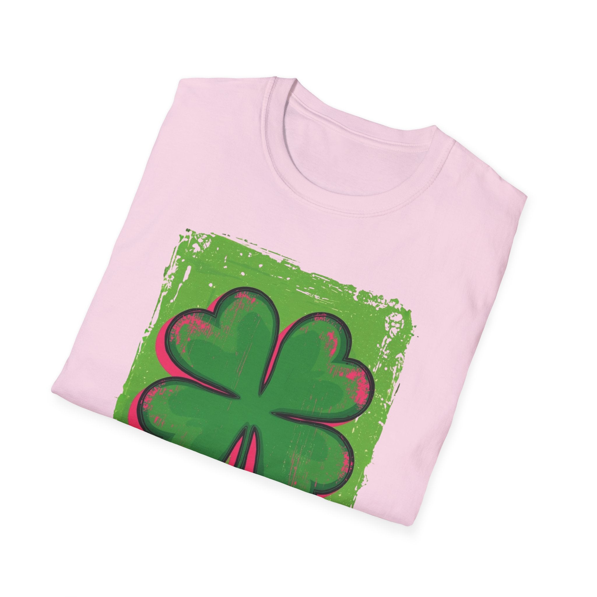Green Four Leaf Clover Lucky Tee Shirt, St. Patrick's Day Shamrock Tee Women