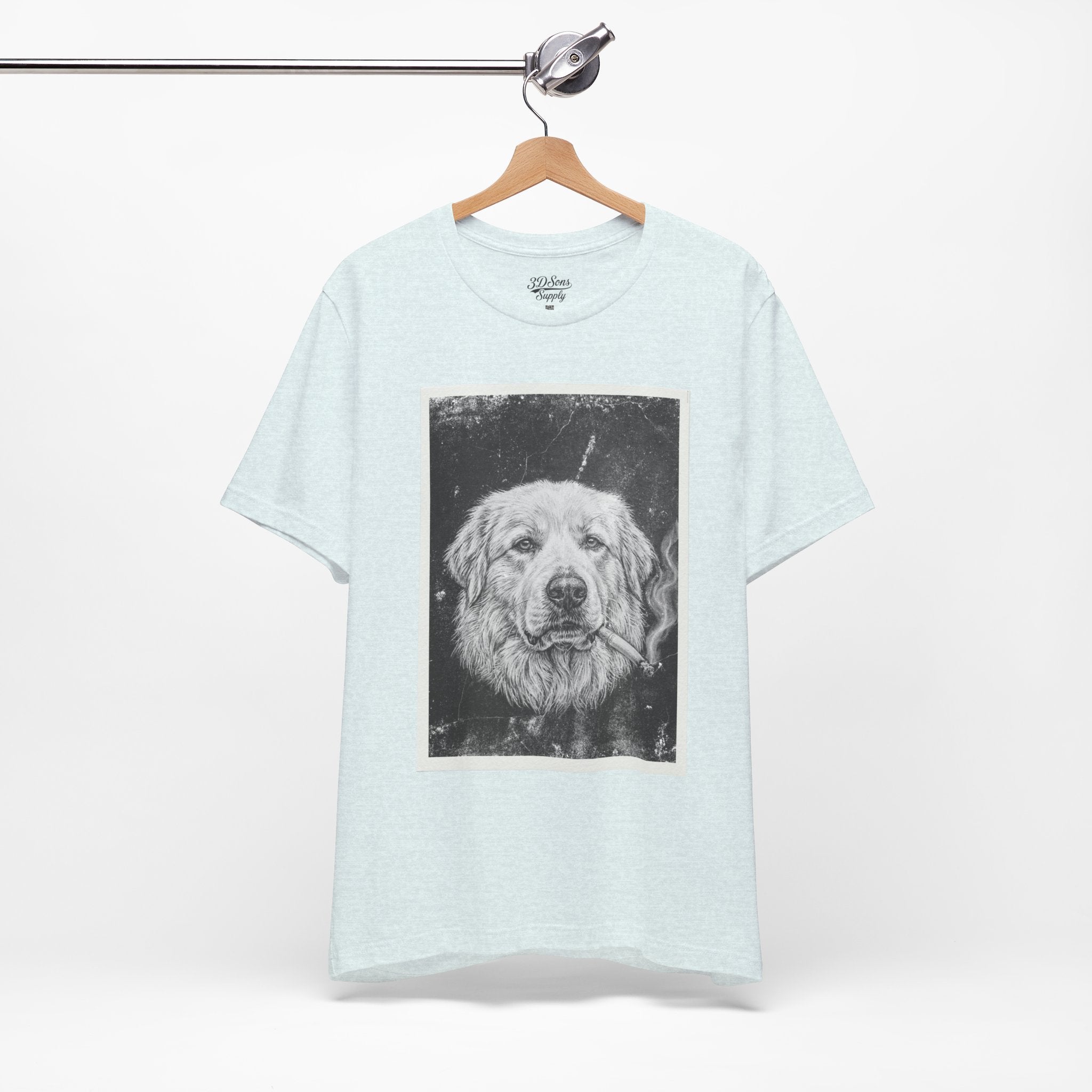 Great Pyrenees Smoke Photo Tee — Vintage Pup Graphic T-Shirt
