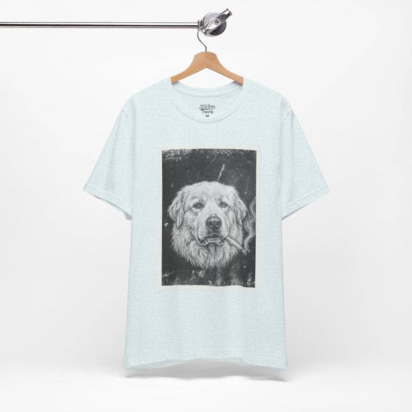 Great Pyrenees Smoke Photo Tee — Vintage Pup Graphic T-Shirt