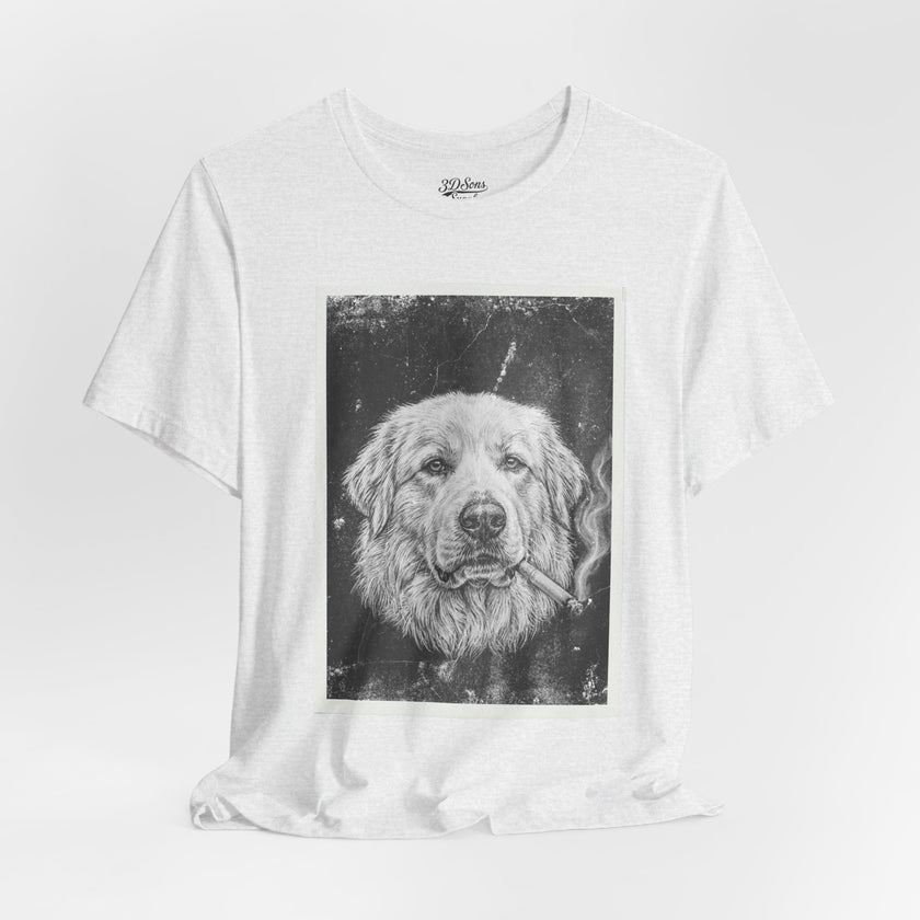 Great Pyrenees Smoke Photo Tee — Vintage Pup Graphic T-Shirt