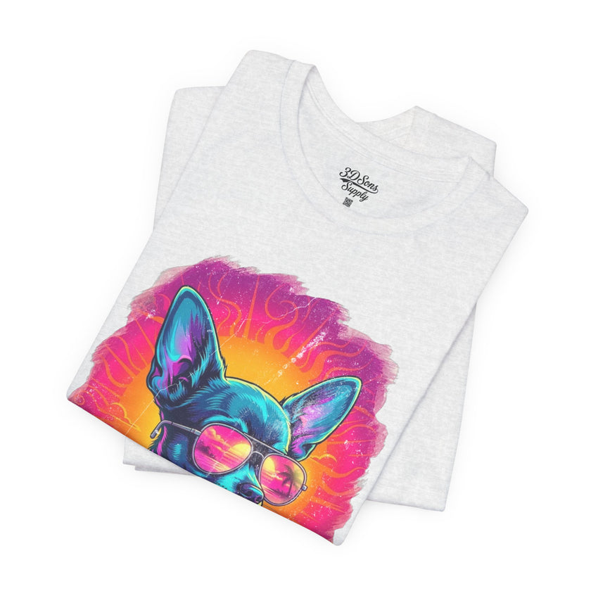 Chihuahua Vice City Retro Tee — 90s Vintage Dog Graphic T-Shirt