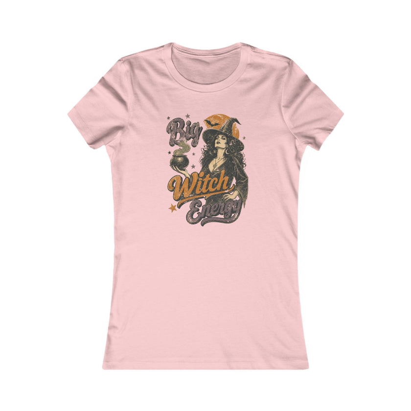 Retro Big Witch Energy Women's Halloween Tee Shirt