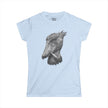Women's Smoking Shoebill Stork Graphic Tee — Quirky Bird Lover Shirt