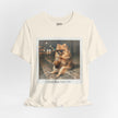 Iced Coffee Night Dog Tee — Late-Night Curb Pomeranian Graphic T-Shirt