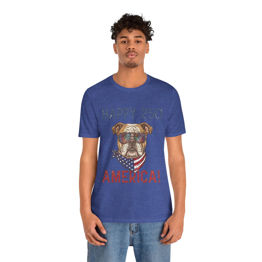 Patriotic Bulldog Tee - 