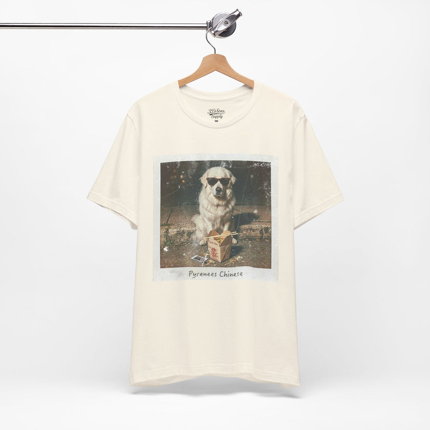 Pyreneese Chin Photo Tee — Vintage Pup Graphic T-Shirt