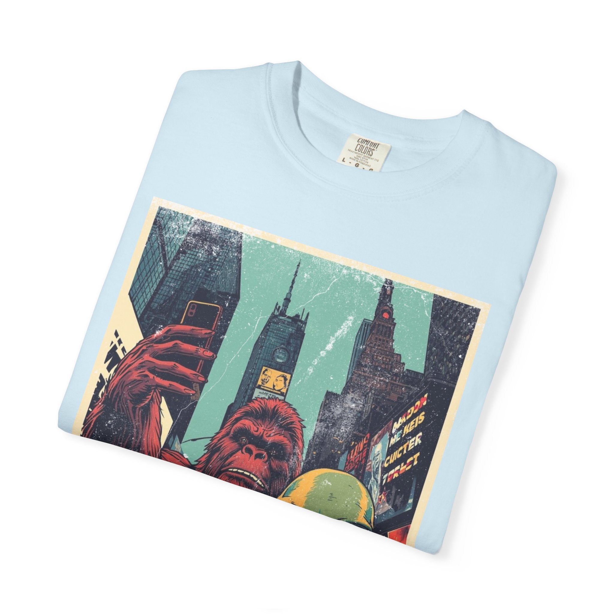Alien & Bigfoot New York Times Square T-Shirt — Funny Urban Cryptid Tee