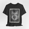 German Shepard Smoke Photo Tee — Vintage Pup Graphic T-Shirt