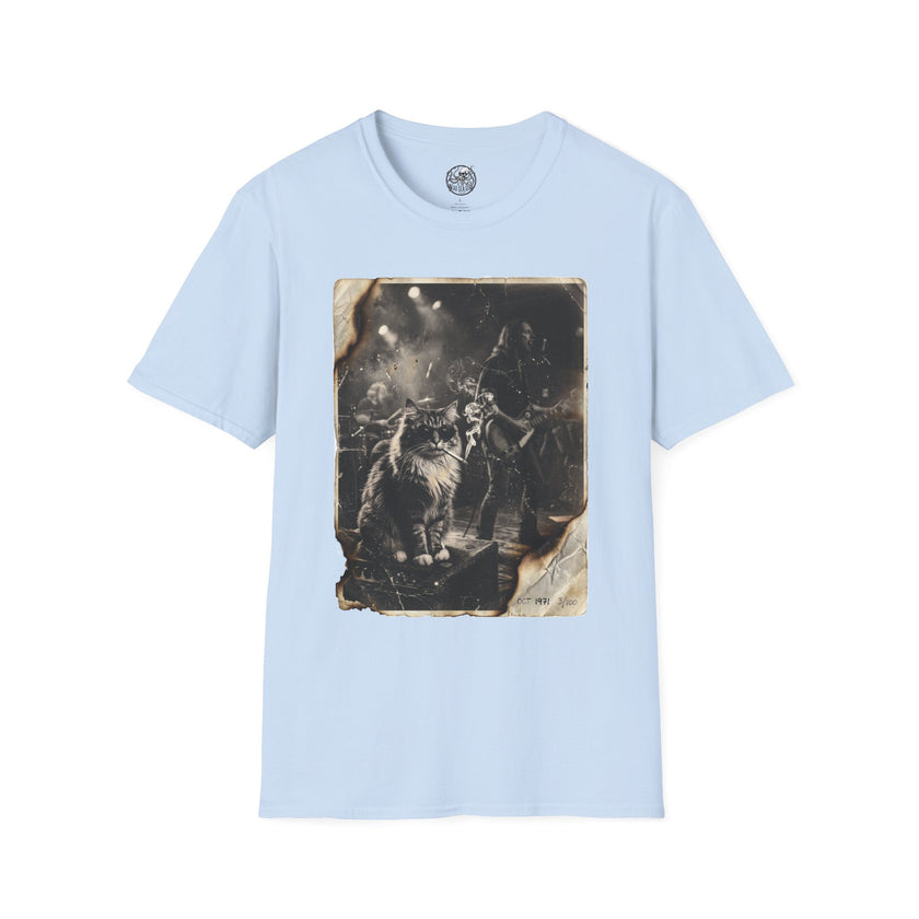 Vintage Rockstar Cat T-Shirt | Retro Rock Art Graphic Tee – 3D Sons Supply Co