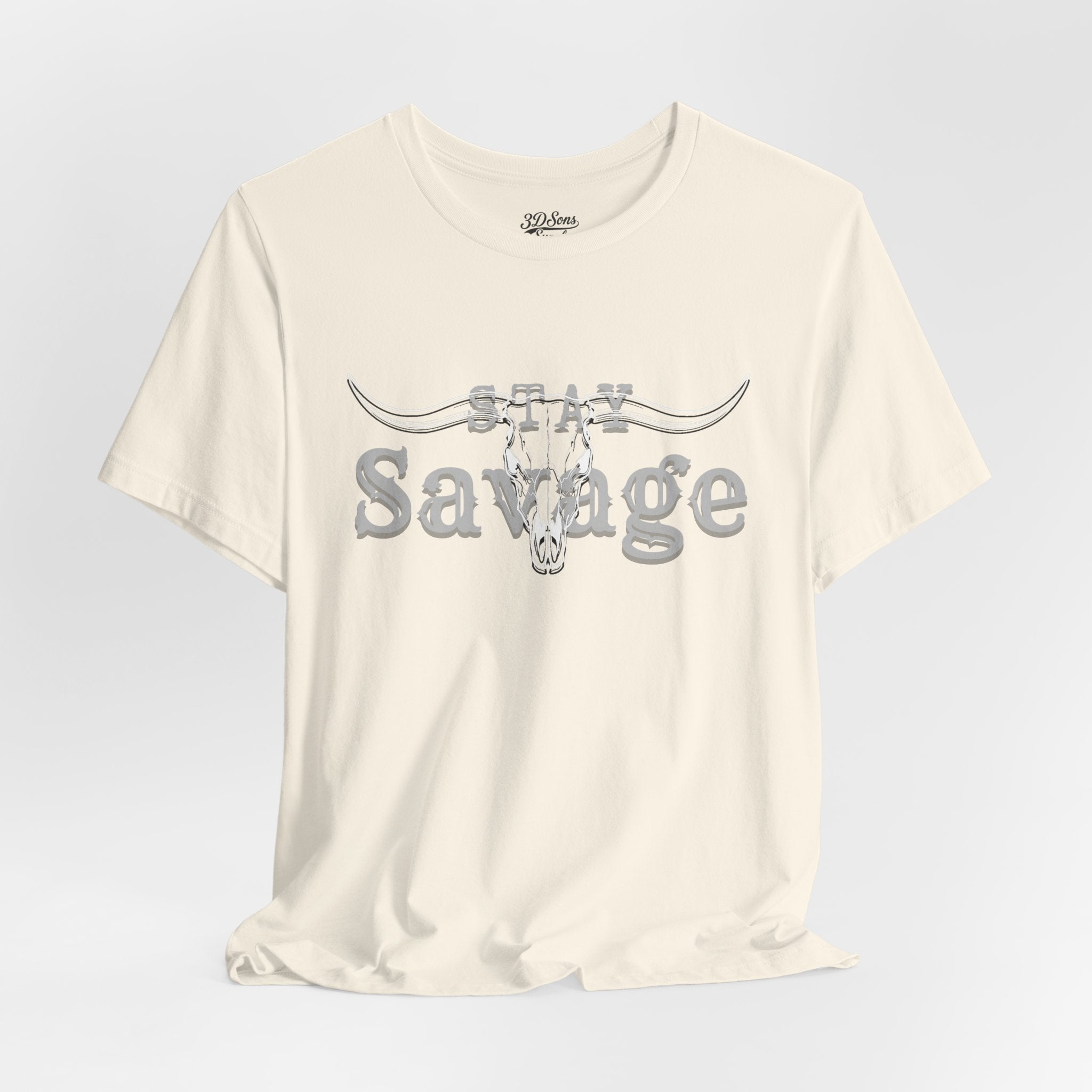 Stay Savage Longhorn Tee - Vintage Texas Skull T-Shirt