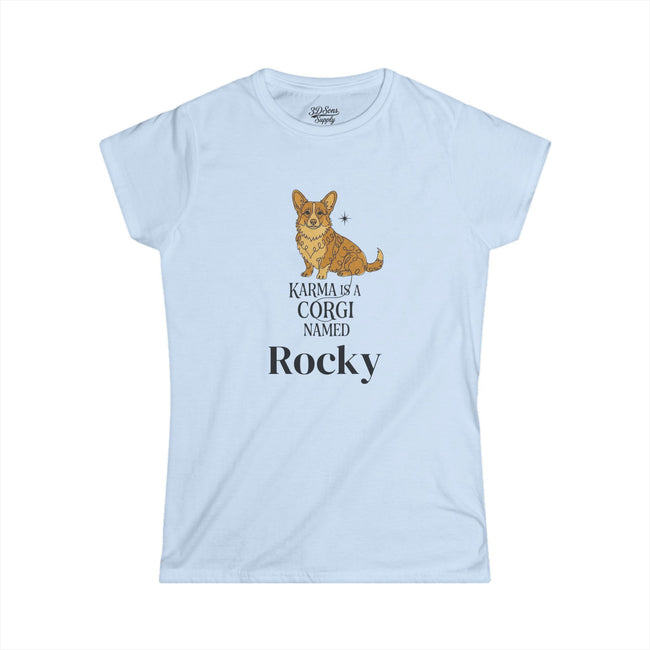 Karma Is A Corgi Named Personalized Tee — Personalized Corgi Illustration Shirt