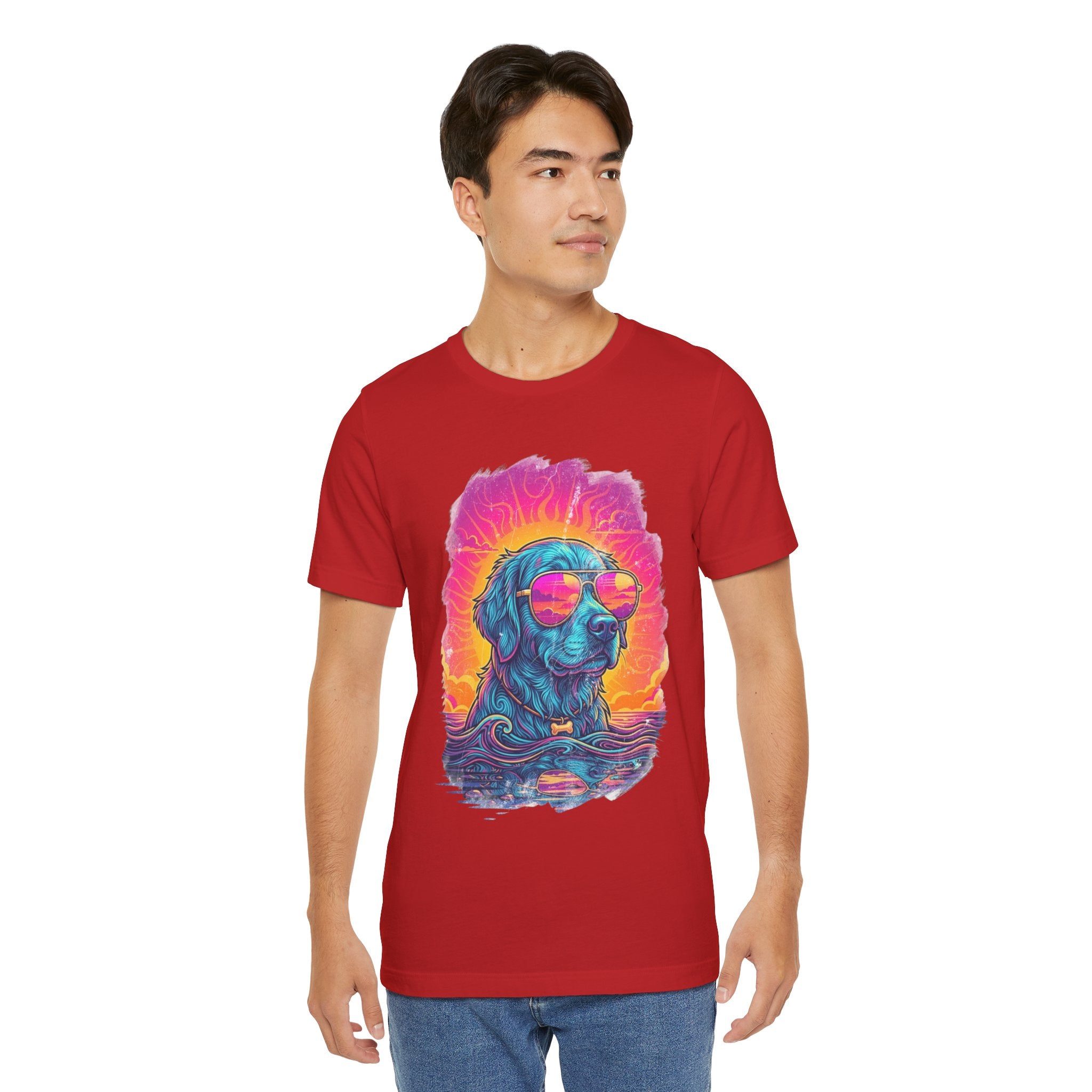 Golden Retriever Retro 90s Tee — Vice City Pet Graphic T-Shirt