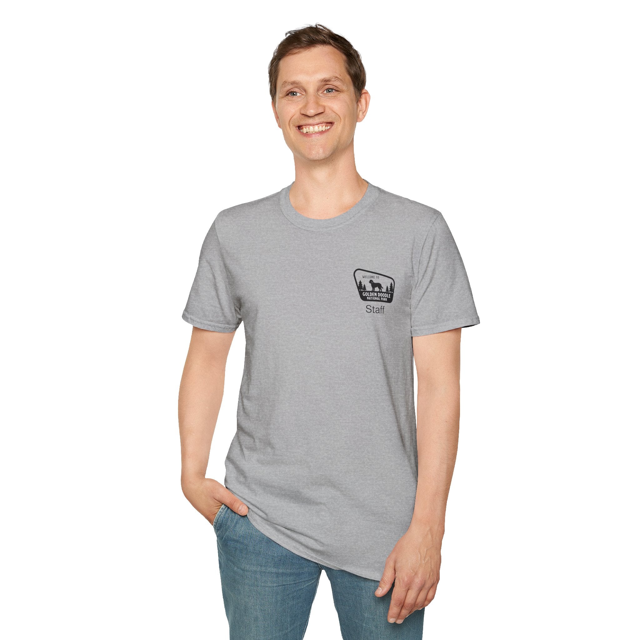 Golden Doodle National Park Staff T-Shirt — Retro Dog Lover Tee