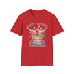 Buff Abraham Lincoln and George Washington Jumping Out of Birthday Cake T-Shirt | 4th of July Patriotic