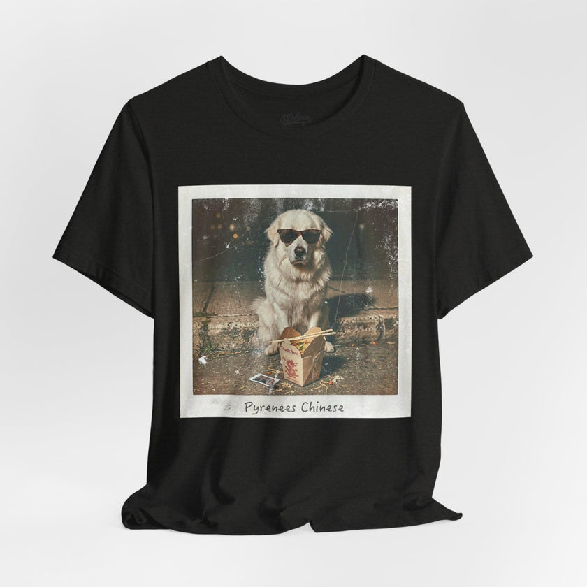 Pyreneese Chin Photo Tee — Vintage Pup Graphic T-Shirt