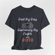 Personalized Dad By Day Gamer By Night T-Shirt,  90's Retro Controller Tee
