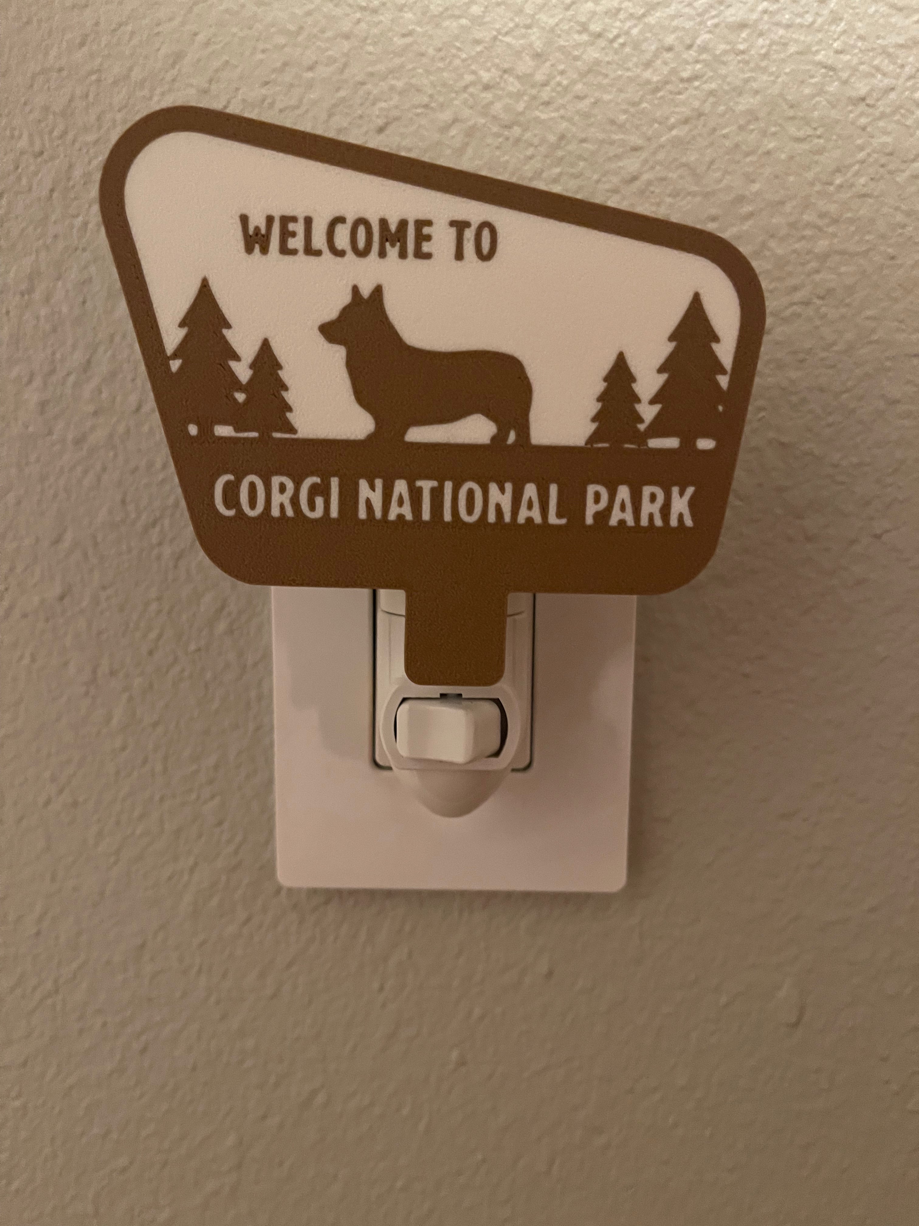 Dog Breed National Park Sign Night Light | Custom LED Decor