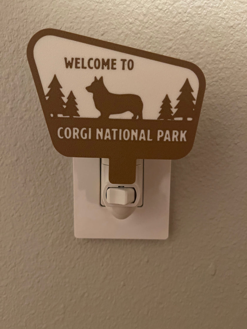 Dog Breed National Park Sign Night Light | Custom LED Decor