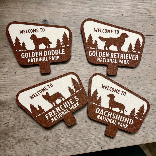 Dog Breed National Park Sign Night Light | Custom LED Decor