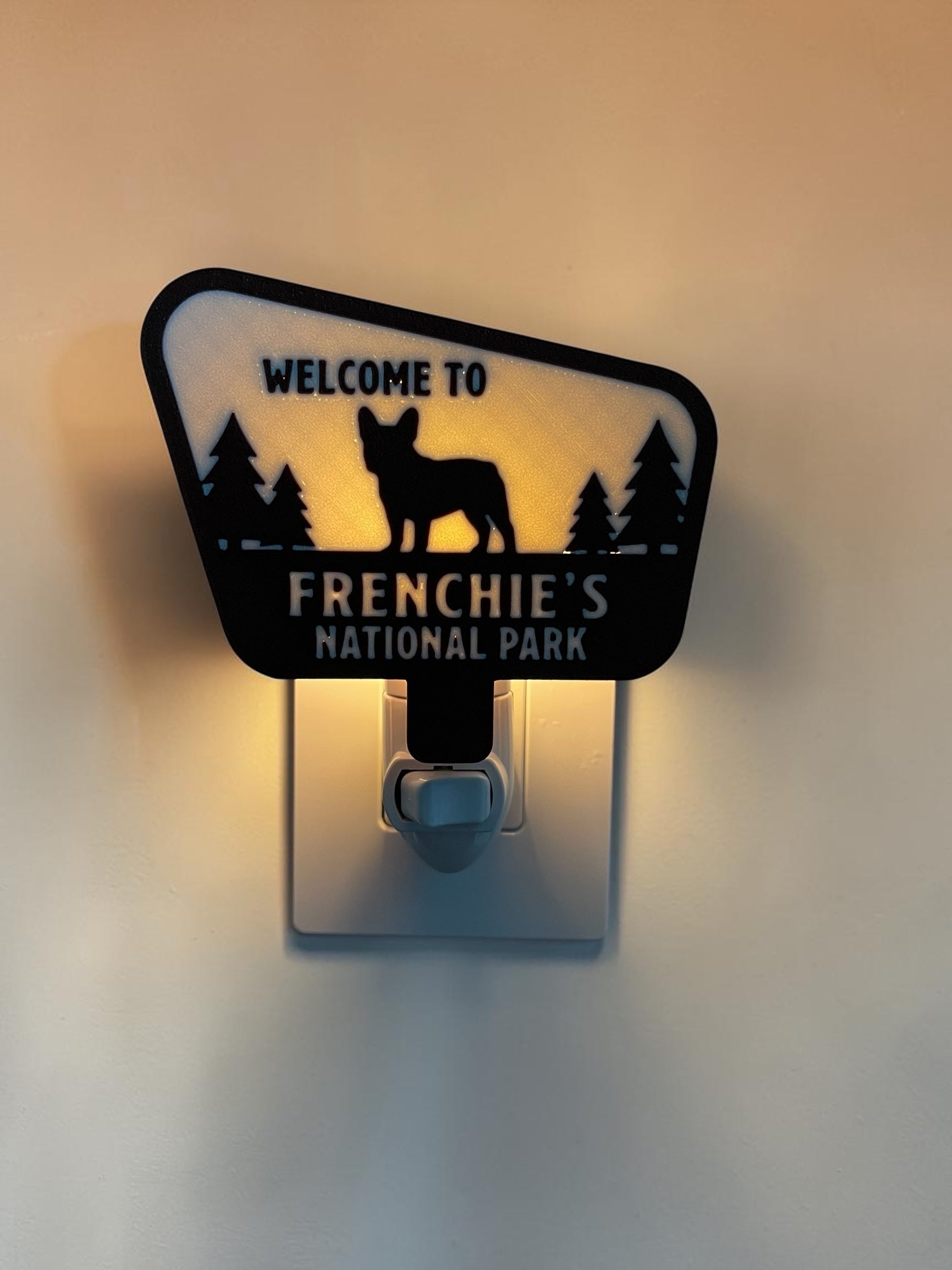 Dog Breed National Park Sign Night Light | Custom LED Decor